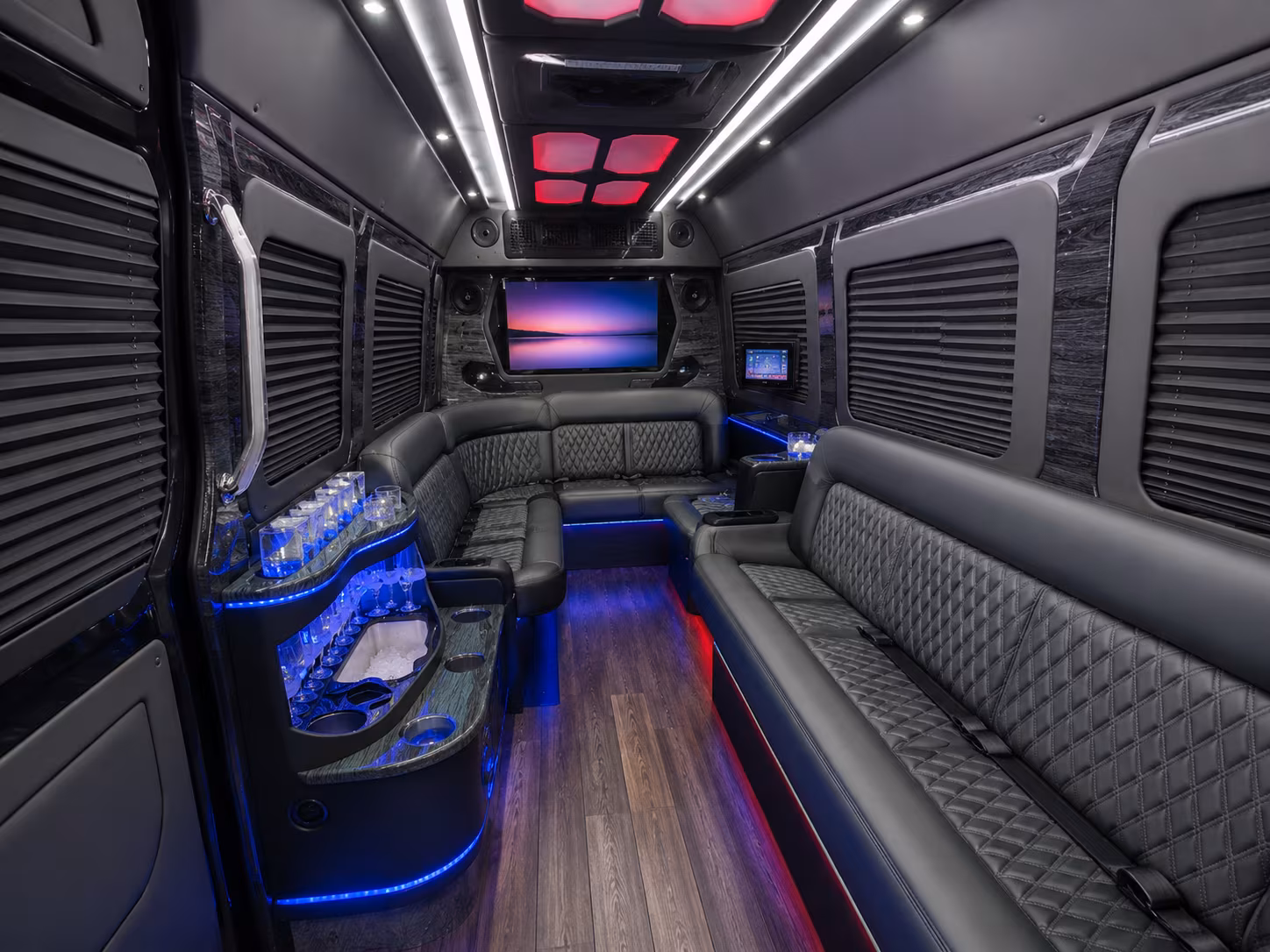 st paul 20 passenger party bus inside