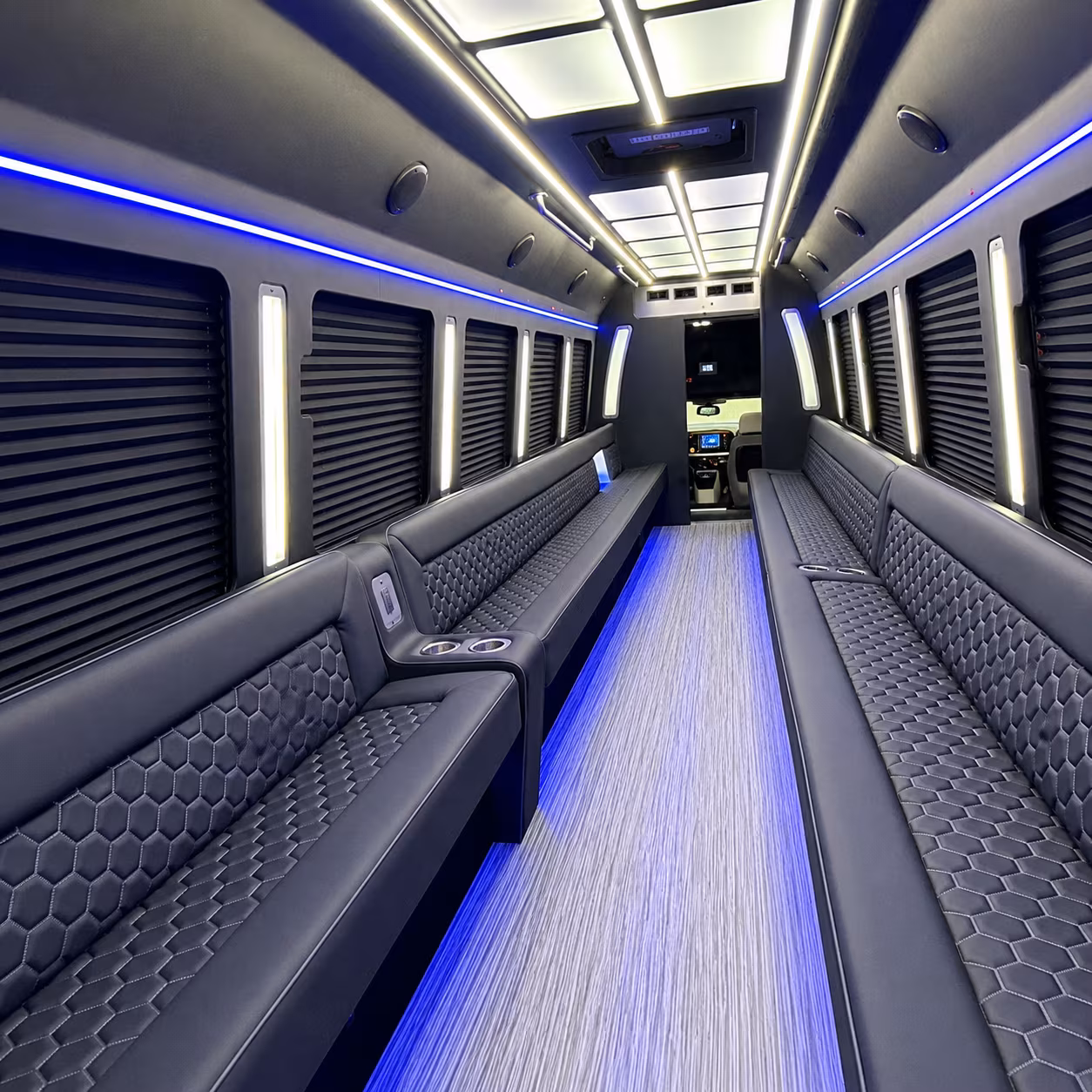 st paul party bus rental interior